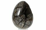 Septarian Dragon Egg Geode - Sparkly Black Crystals #359073-1